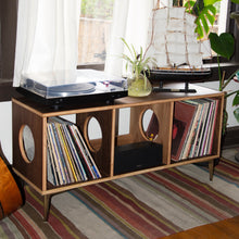 Load image into Gallery viewer, Walnut "B-Side" Vinyl Record Console