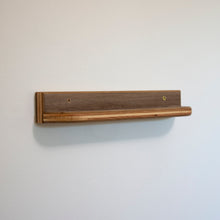 Load image into Gallery viewer, Floating Walnut Vinyl Record Display Shelf