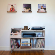 Load image into Gallery viewer, Floating Walnut Vinyl Record Display Shelf