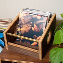 Load image into Gallery viewer, Walnut "Mini Soundcheck" 7" Vinyl Record Crate