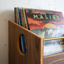 Load image into Gallery viewer, Walnut "Sidekick" Vinyl Record Storage Cabinet