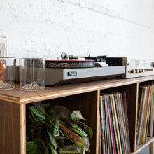 Load image into Gallery viewer, Walnut "B-Side" Vinyl Record Console