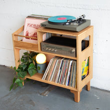 Load image into Gallery viewer, White Oak "A-Side" Vinyl Record Storage Cabinet