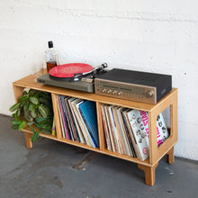 Load image into Gallery viewer, White Oak "B-Side" Vinyl Record Console