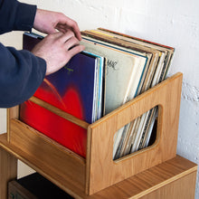 Load image into Gallery viewer, White Oak "Soundcheck" Vinyl Record Crate