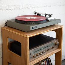 Load image into Gallery viewer, White Oak "Encore" Vinyl Record Turntable Cabinet