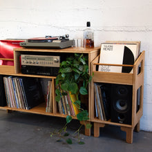 Load image into Gallery viewer, White Oak "Sidekick" Vinyl Record Storage Cabinet