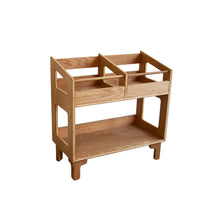 Load image into Gallery viewer, White Oak "Double Sidekick" Vinyl Record Storage Cabinet
