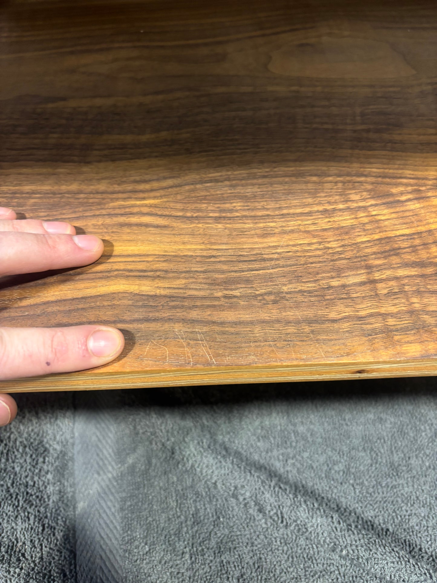 Walnut 'Double Sidekick' #1 Seconds Sale - Veneer Burn