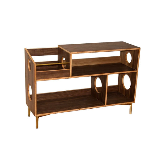 Walnut "Headliner" Vinyl Record Storage Cabinet