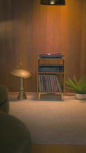 Load and play video in Gallery viewer, Walnut  "Encore" Vinyl Record Turntable Cabinet
