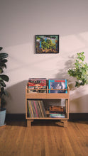 Load and play video in Gallery viewer, White oak vinyl storage for records