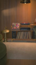 Load and play video in Gallery viewer, Walnut "Headliner" Vinyl Record Storage Cabinet