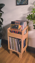 Load and play video in Gallery viewer, White oak record storage furniture