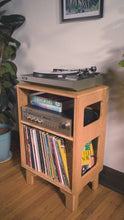 Load and play video in Gallery viewer, White oak record storage furniture