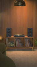 Load and play video in Gallery viewer, Walnut "B-Side" Vinyl Record Console
