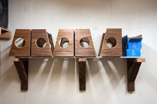 Walnut Record Crates