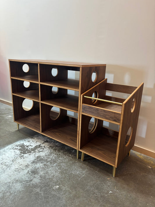 Walnut custom cabinet