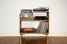 Load image into Gallery viewer, &quot;The A-Side&quot; Walnut Vinyl Record Storage Cabinet
