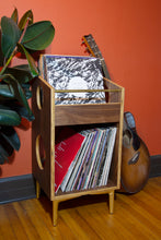 Load image into Gallery viewer, &quot;The Sidekick&quot; Walnut Vinyl Record Storage Cabinet
