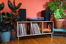 Load image into Gallery viewer, &quot;The B-Side&quot; Walnut Vinyl Record Console
