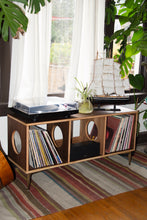 Load image into Gallery viewer, &quot;The B-Side&quot; Walnut Vinyl Record Console
