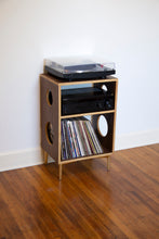 Load image into Gallery viewer, &quot;The Encore&quot; Walnut Vinyl Record Turntable Cabinet
