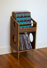 Load image into Gallery viewer, &quot;The Sidekick&quot; Walnut Vinyl Record Storage Cabinet
