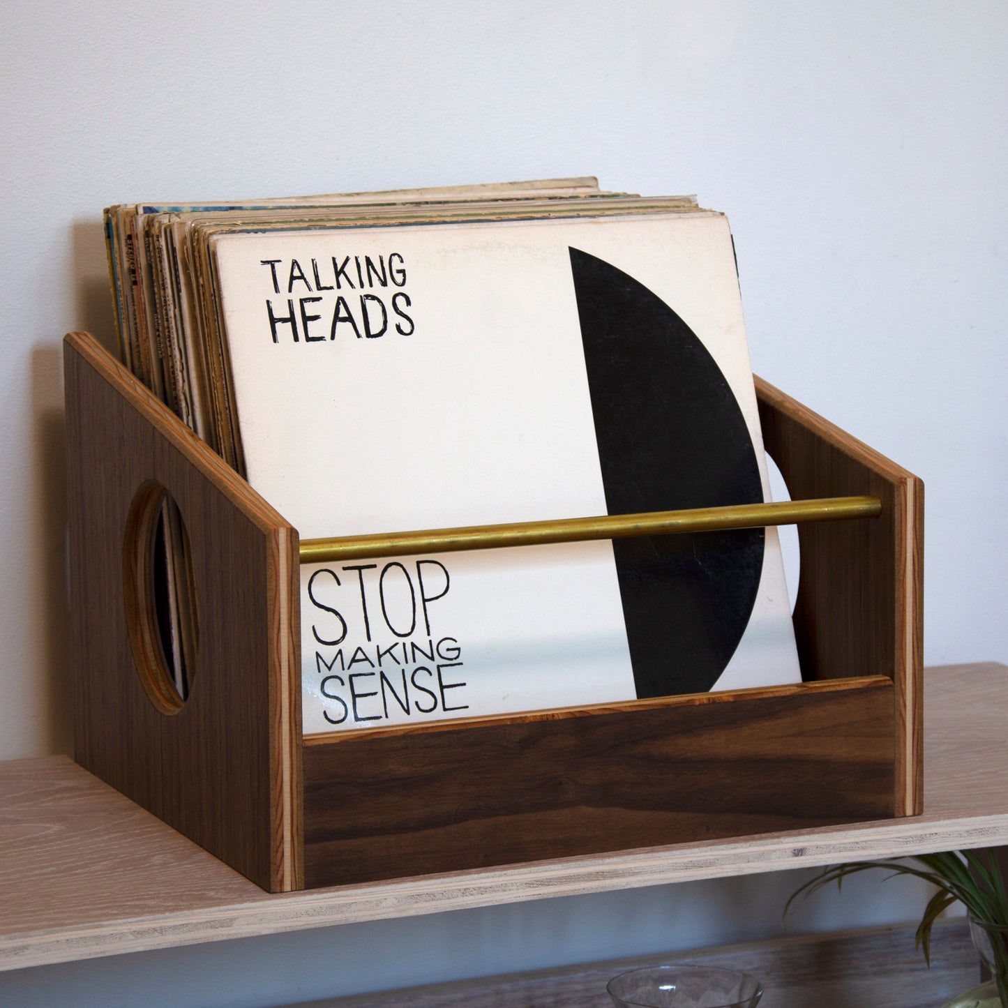 Walnut "Soundcheck" Vinyl Record Crate