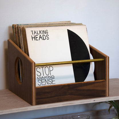 Walnut "Soundcheck" Vinyl Record Crate