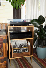 Load image into Gallery viewer, &quot;The Encore&quot; Walnut Vinyl Record Turntable Cabinet
