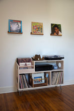 Load image into Gallery viewer, Floating Walnut Vinyl Record Display Shelf
