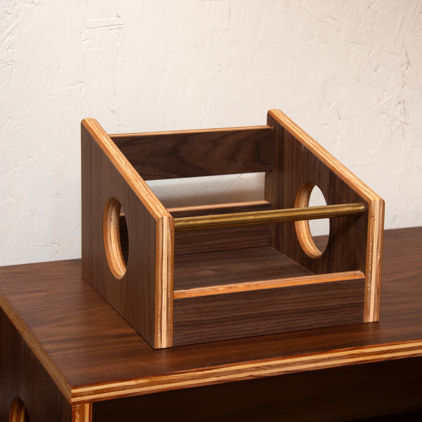Walnut "Mini Soundcheck" 7" Vinyl Record Crate