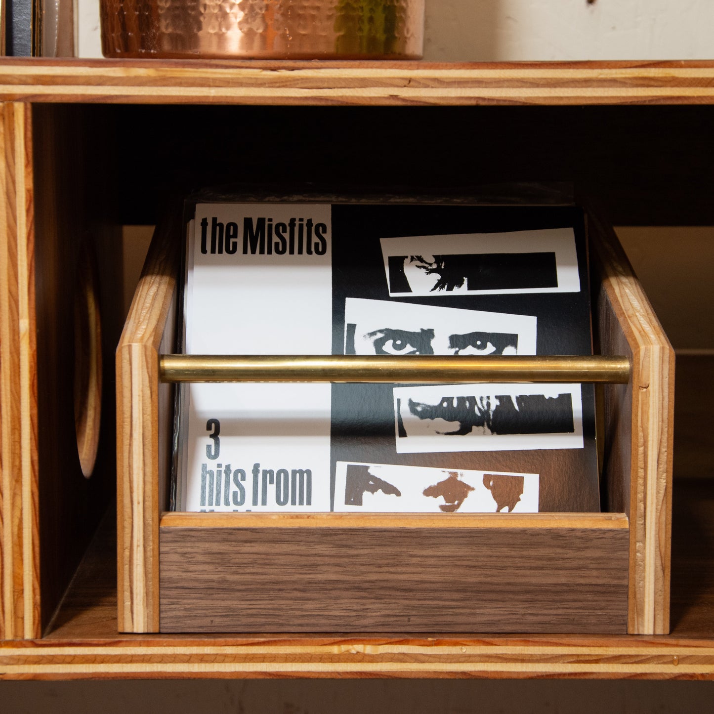 Walnut "Mini Soundcheck" 7" Vinyl Record Crate