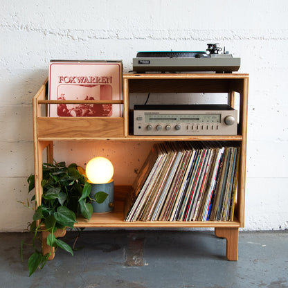 White Oak "A-Side" Vinyl Record Storage Cabinet