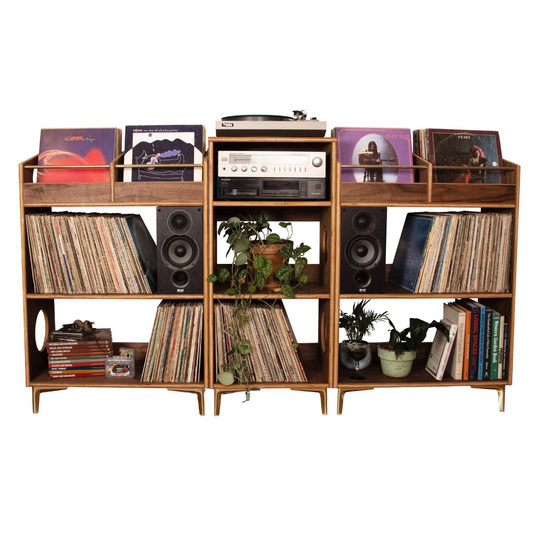 The "Listening Room" BUNDLE Walnut: (2) "Double Runout" + (1) "Setlist"