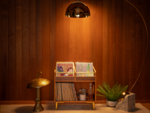 Load image into Gallery viewer, &quot;The Double Sidekick&quot; Walnut Vinyl Record Storage Cabinet
