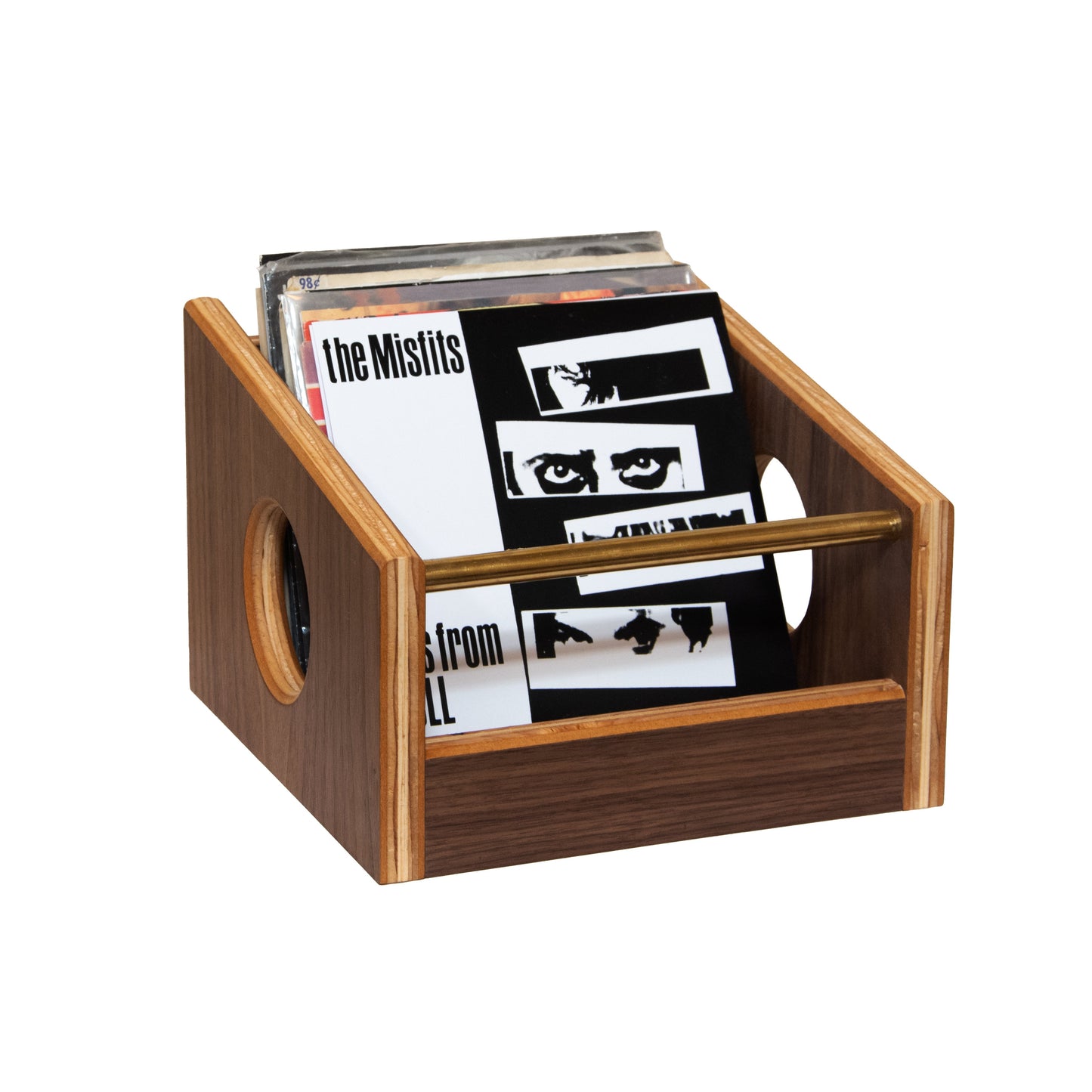 Walnut "Mini Soundcheck" 7" Vinyl Record Crate