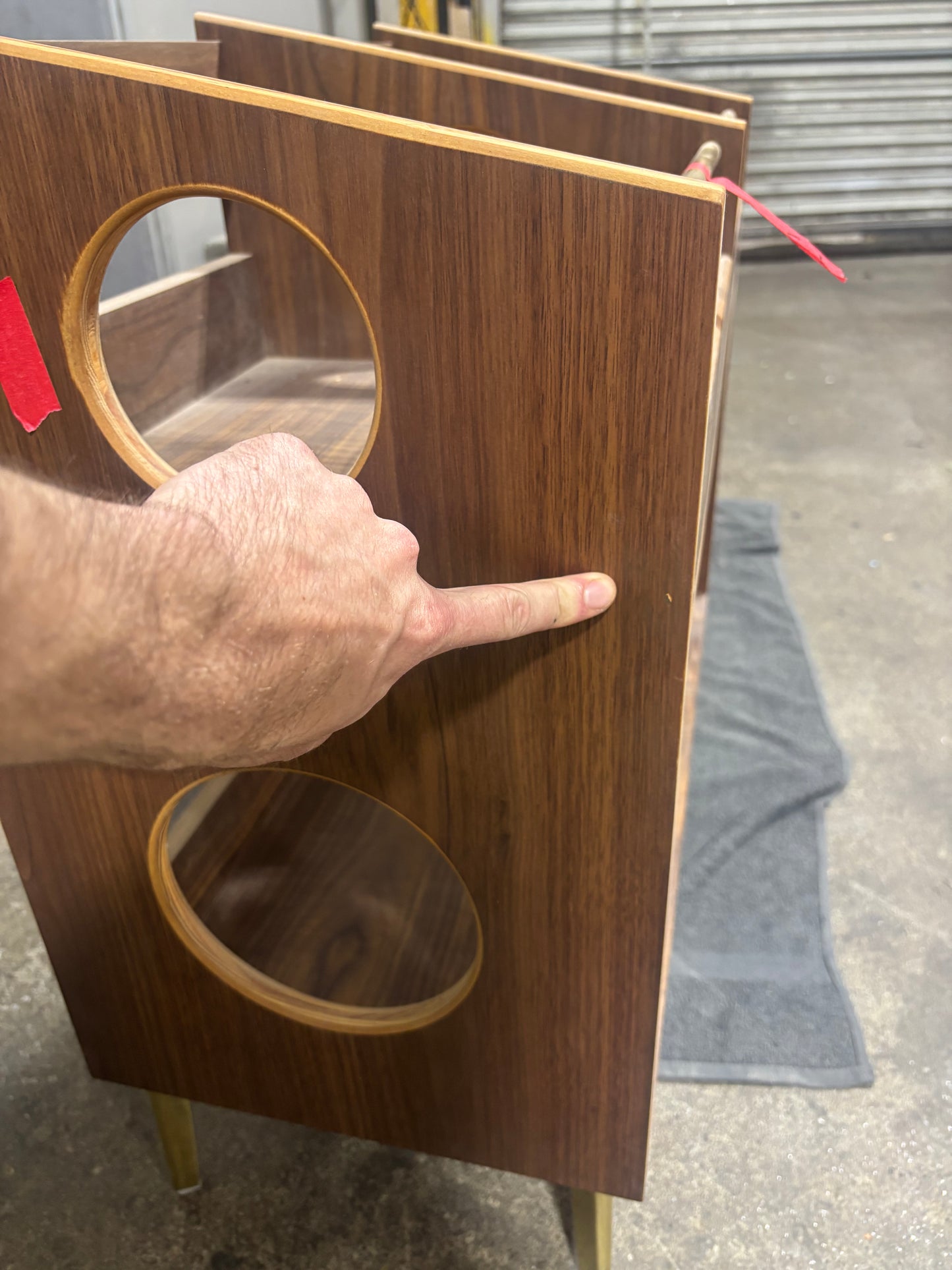 Walnut 'Double Sidekick' #1 Seconds Sale - Veneer Burn