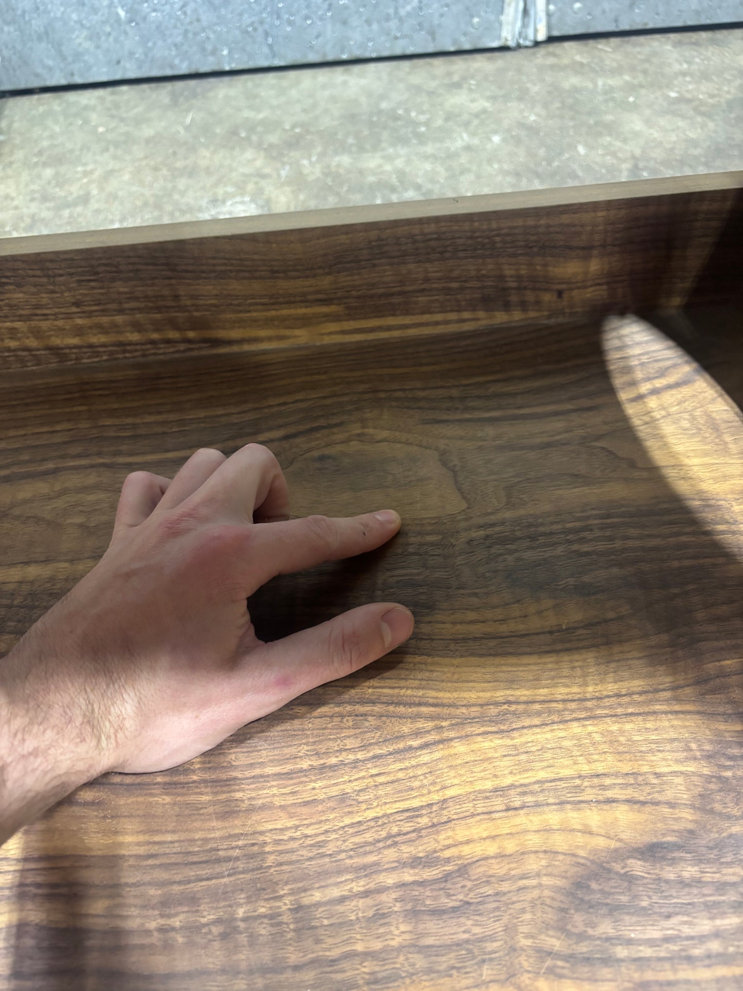 Walnut 'Double Sidekick' #1 Seconds Sale - Veneer Burn