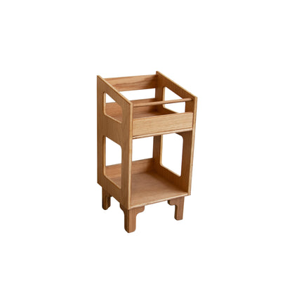 White Oak "Sidekick" Vinyl Record Storage Cabinet