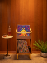 Load image into Gallery viewer, &quot;The Sidekick&quot; Walnut Vinyl Record Storage Cabinet
