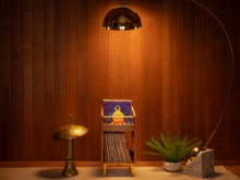 Load image into Gallery viewer, &quot;The Sidekick&quot; Walnut Vinyl Record Storage Cabinet
