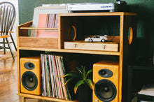 Load image into Gallery viewer, &quot;The A-Side&quot; Walnut Vinyl Record Storage Cabinet
