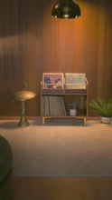 Load and play video in Gallery viewer, &quot;The Double Sidekick&quot; Walnut Vinyl Record Storage Cabinet
